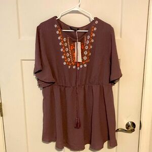 NWT SZ 18/20 BLOOMCHIC TASSLE BLOUSE
